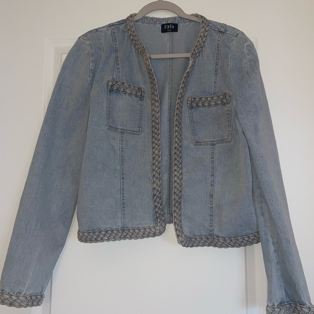 Fate denim jacket, never worn